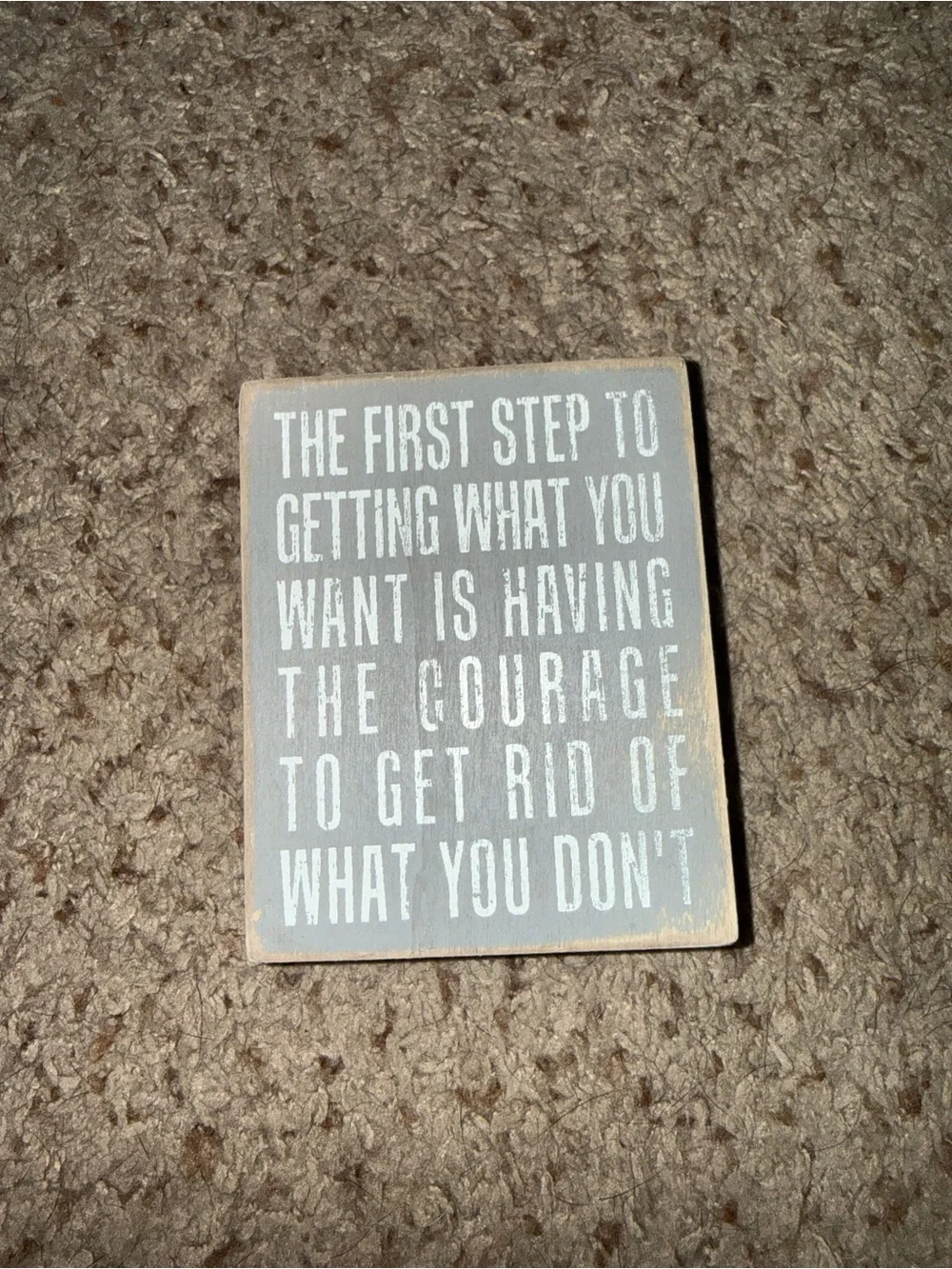 Inspirational Gray Wall Sign - Courage Quote